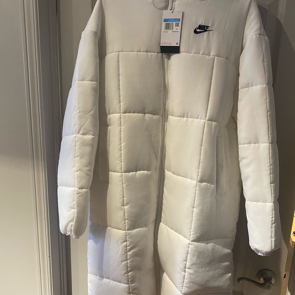 Nike Women's Cream Puffer Coat